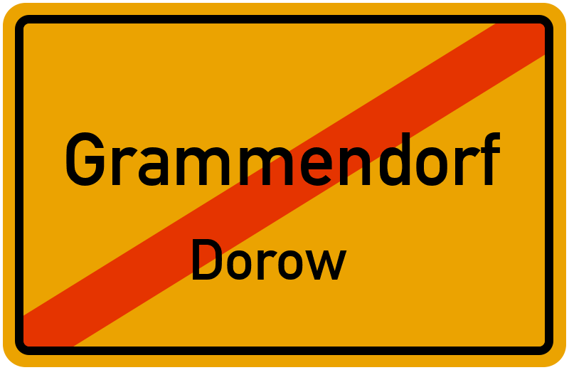 Ortsschild Grammendorf