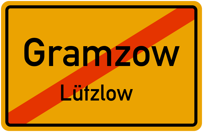 Ortsschild Gramzow