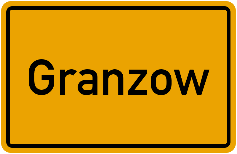 Ortsschild Granzow