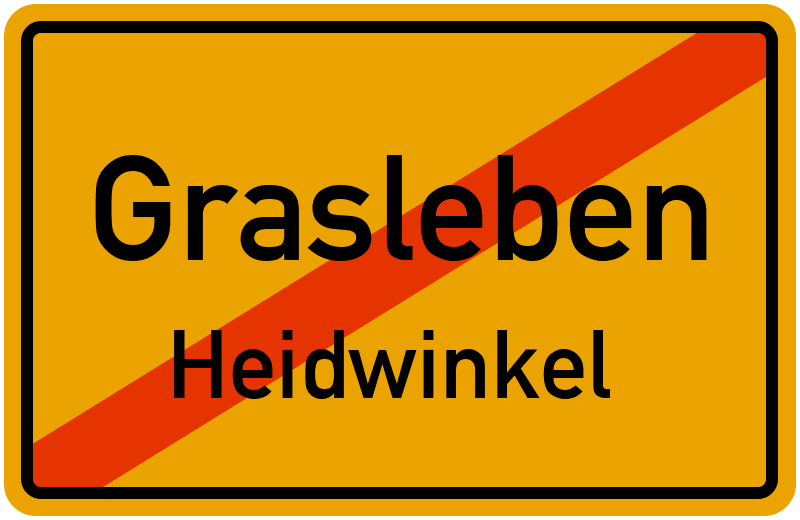 Ortsschild Grasleben
