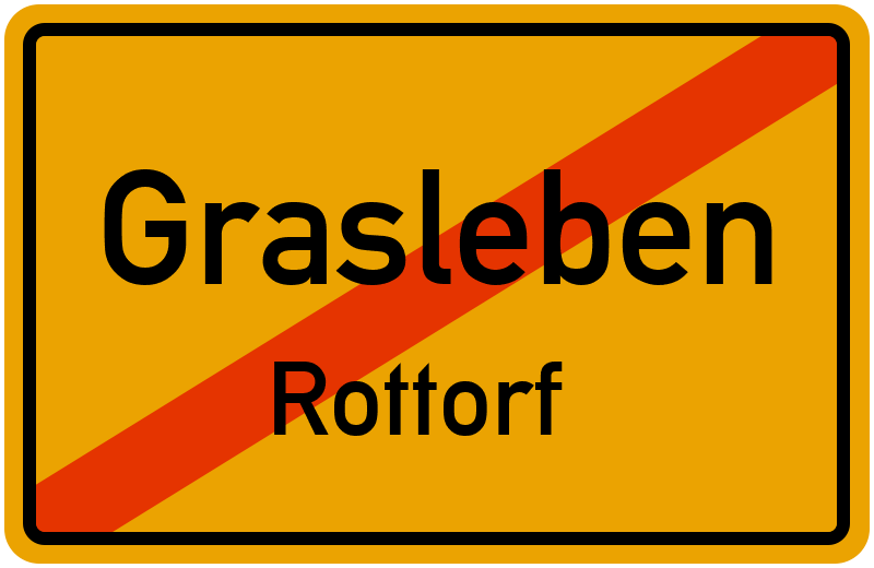 Ortsschild Grasleben