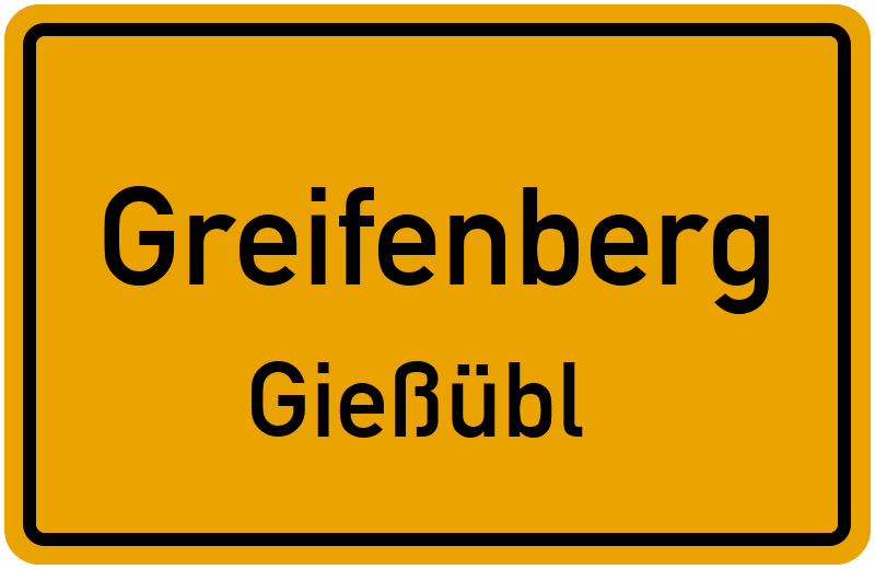 Ortsschild Greifenberg