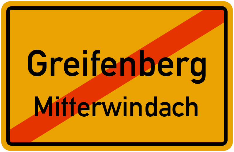 Ortsschild Greifenberg