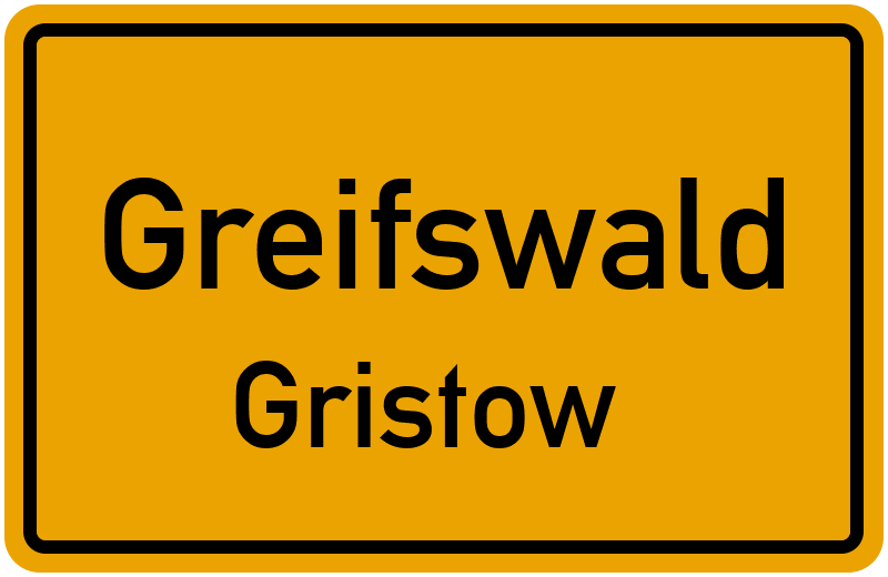 Ortsschild Greifswald