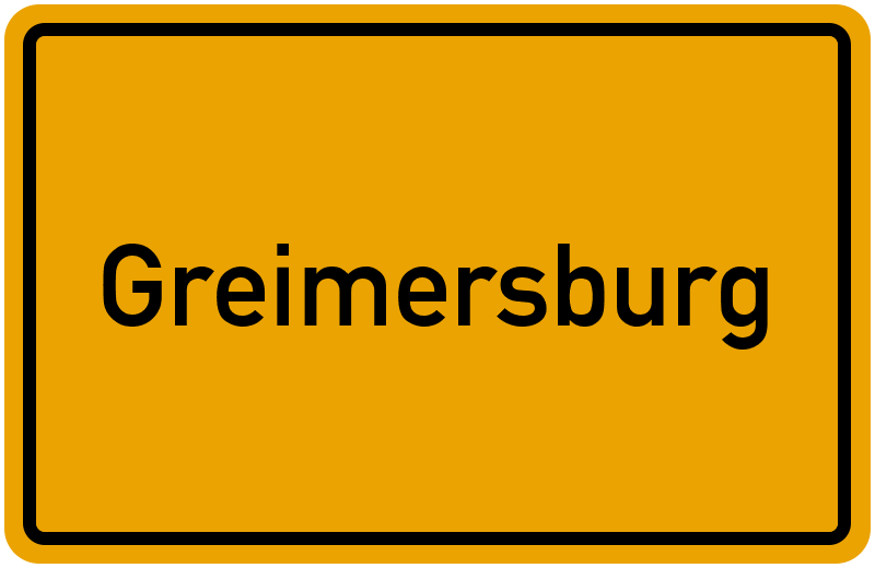 Ortsschild Greimersburg