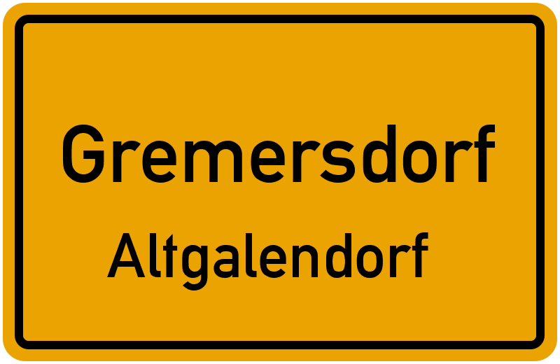 Ortsschild Gremersdorf