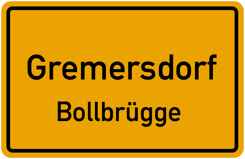 Ortsschild Gremersdorf