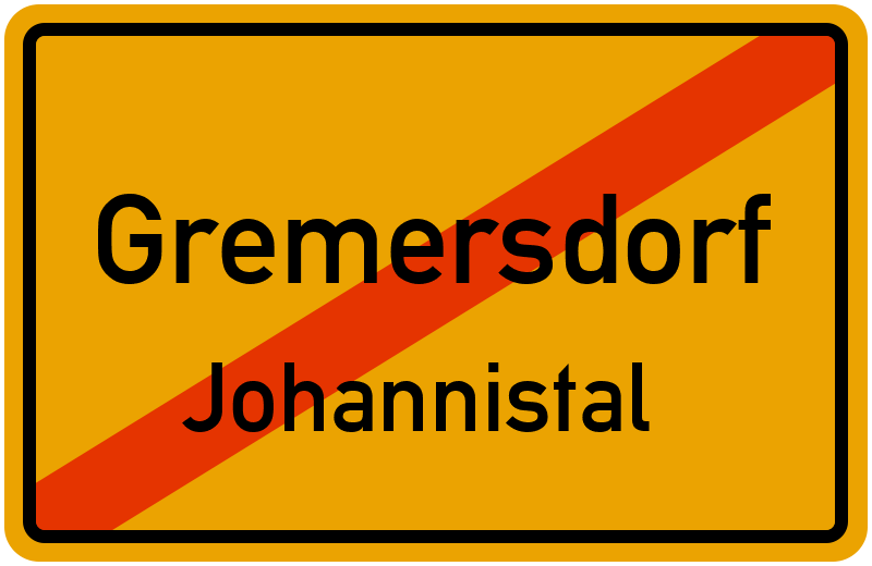 Ortsschild Gremersdorf