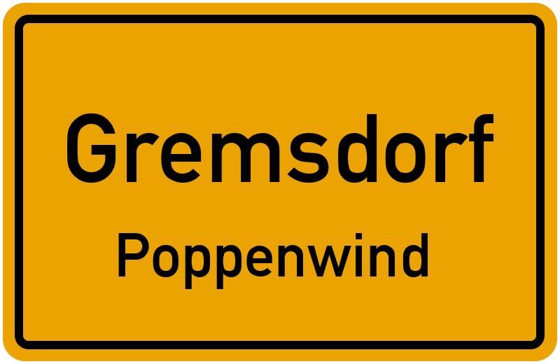 Ortsschild Gremsdorf