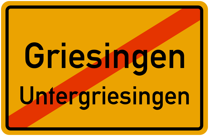 Ortsschild Griesingen