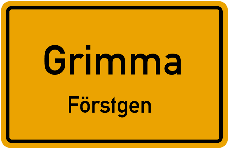 Ortsschild Grimma