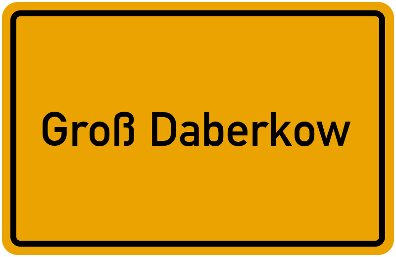 Ortsschild Groß Daberkow