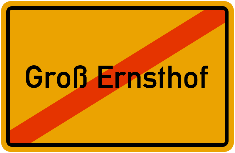 Ortsschild Groß Ernsthof