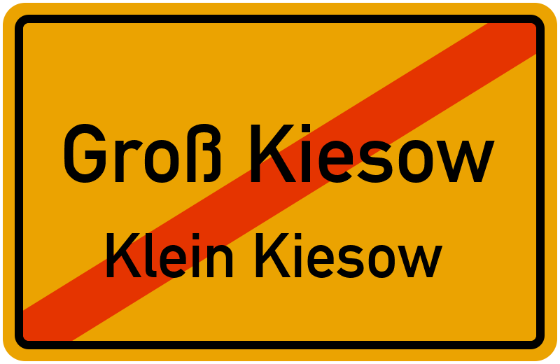 Ortsschild Groß Kiesow