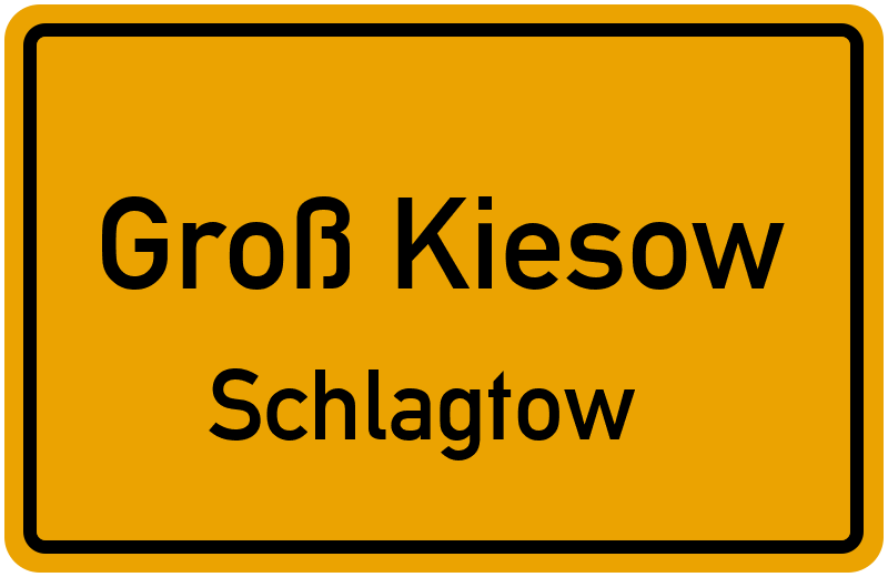 Ortsschild Groß Kiesow