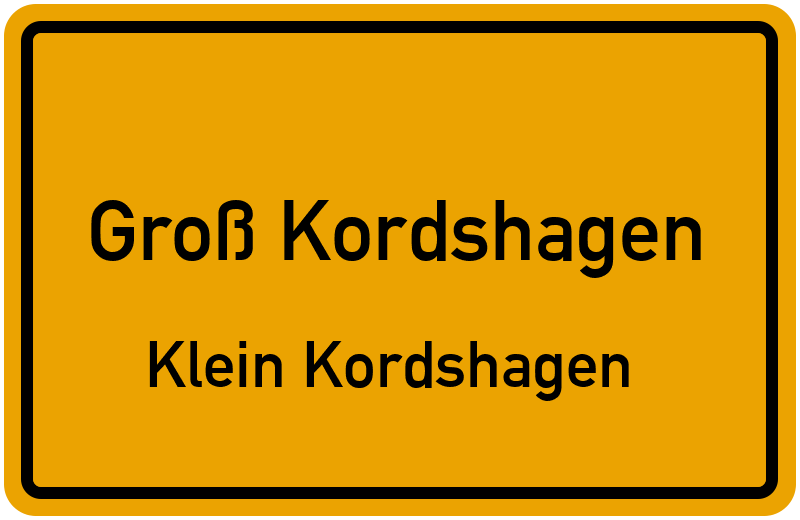 Ortsschild Groß Kordshagen
