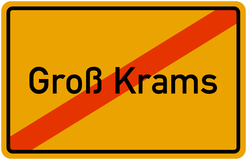 Ortsschild Groß Krams