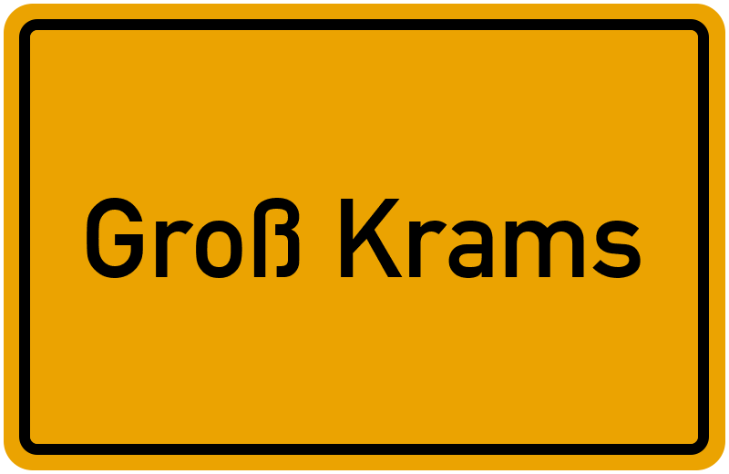 Ortsschild Groß Krams