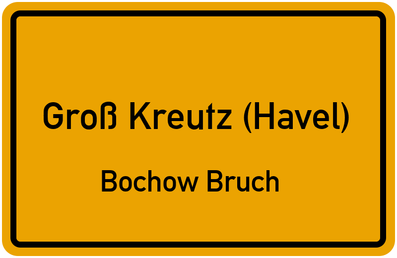 Ortsschild Groß Kreutz (Havel)