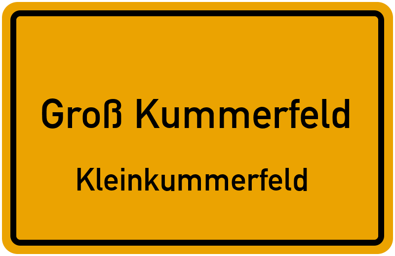 Ortsschild Groß Kummerfeld