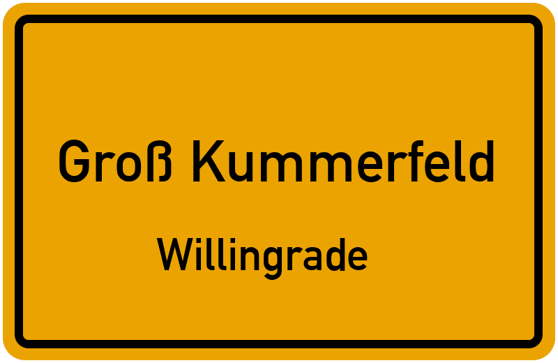 Ortsschild Groß Kummerfeld