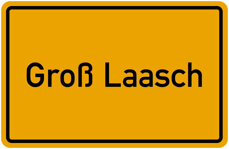 Ortsschild Groß Laasch