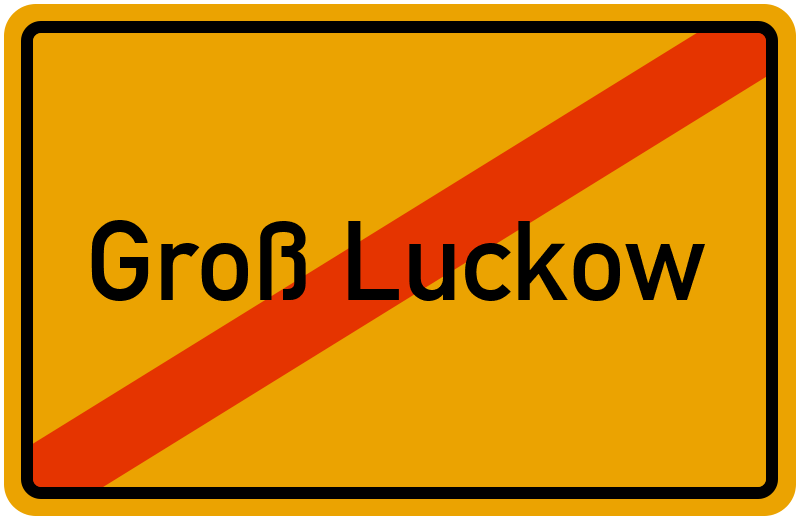 Ortsschild Groß Luckow