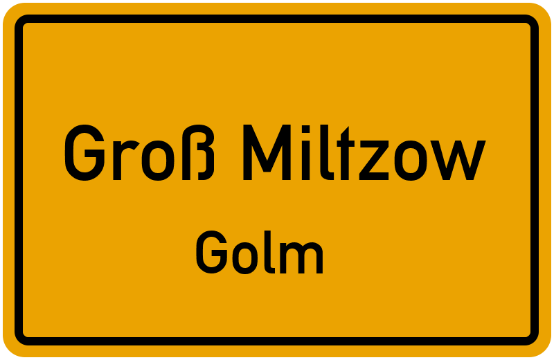 Ortsschild Groß Miltzow