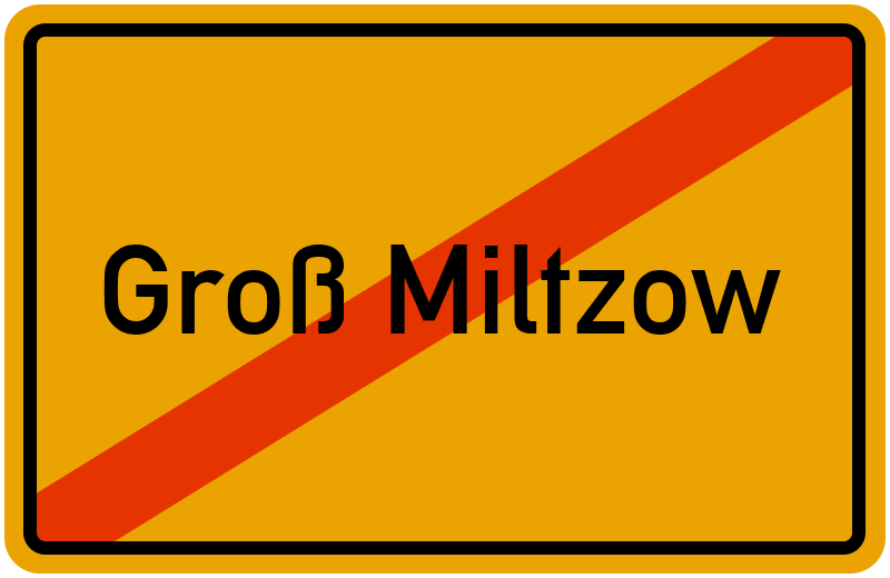Ortsschild Groß Miltzow