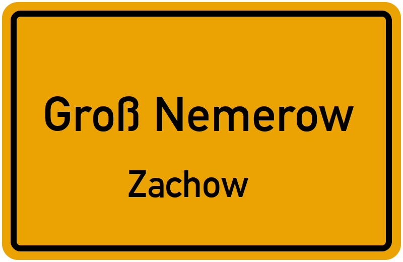 Ortsschild Groß Nemerow