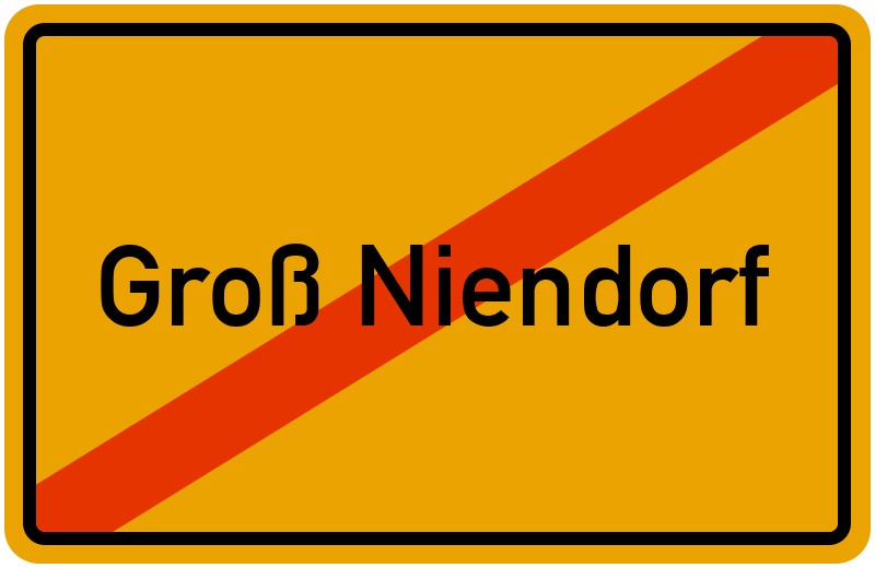 Ortsschild Groß Niendorf