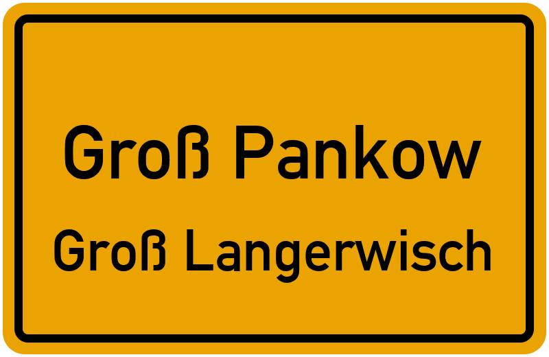Ortsschild Groß Pankow