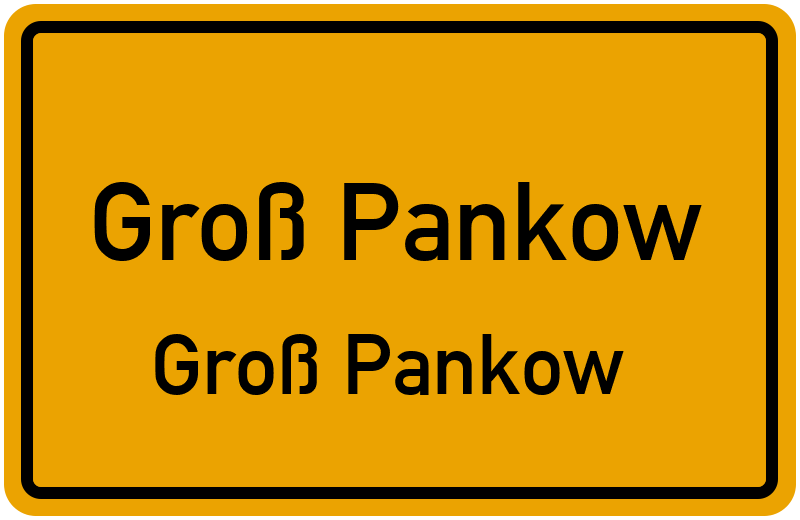 Ortsschild Groß Pankow