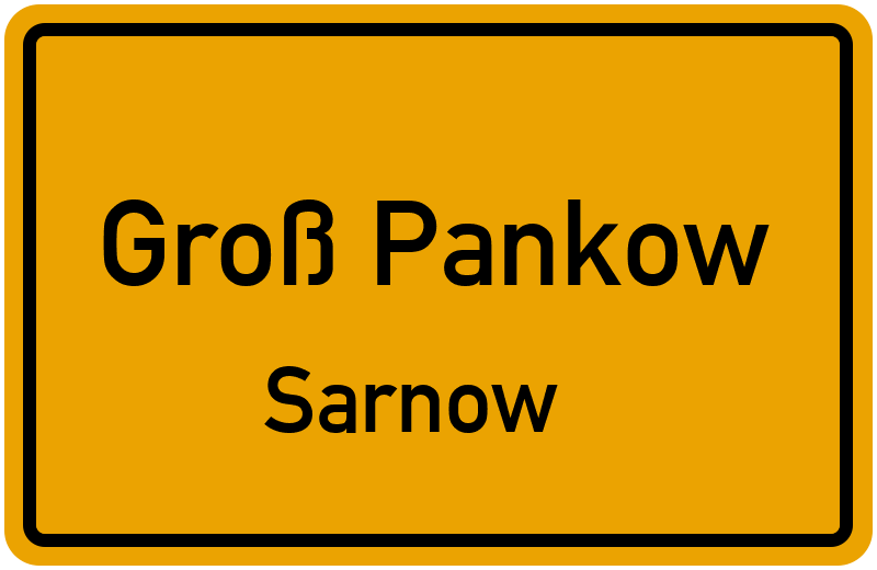 Ortsschild Groß Pankow