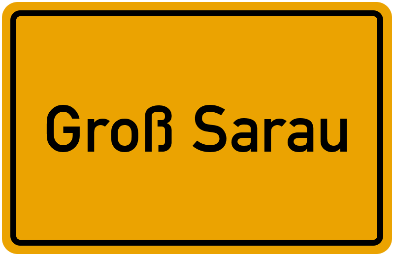 Ortsschild Groß Sarau