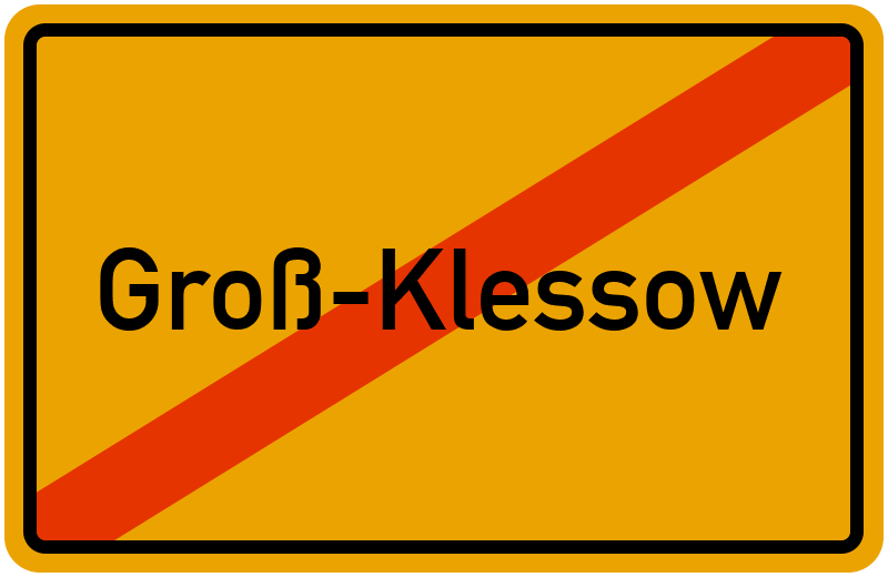 Ortsschild Groß-Klessow