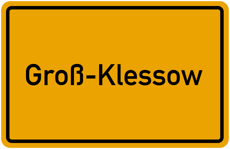 Ortsschild Groß-Klessow