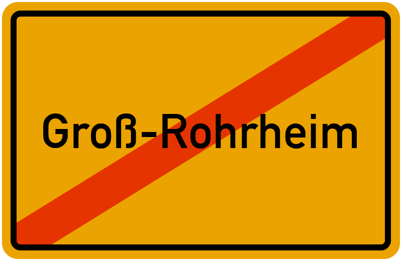 Ortsschild Groß-Rohrheim