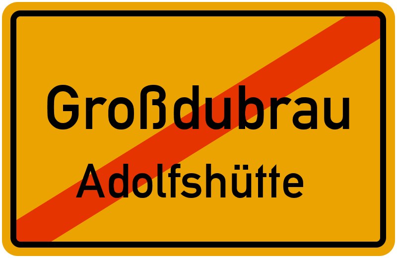 Ortsschild Großdubrau