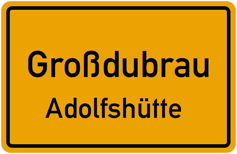 Ortsschild Großdubrau