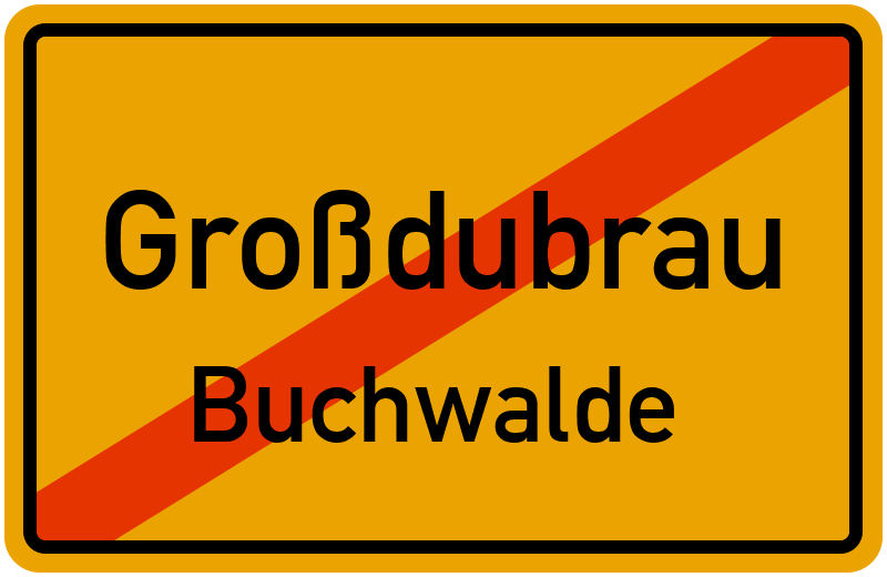 Ortsschild Großdubrau