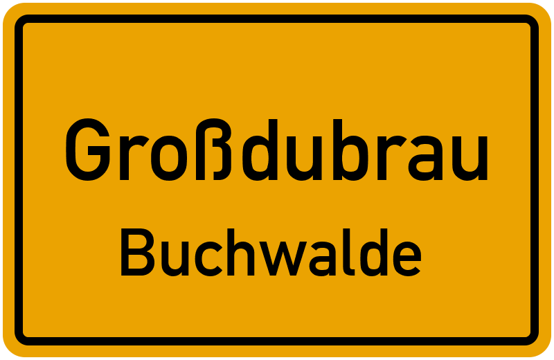 Ortsschild Großdubrau