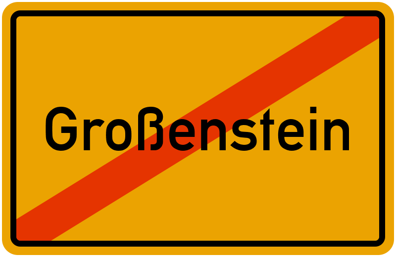 Ortsschild Großenstein