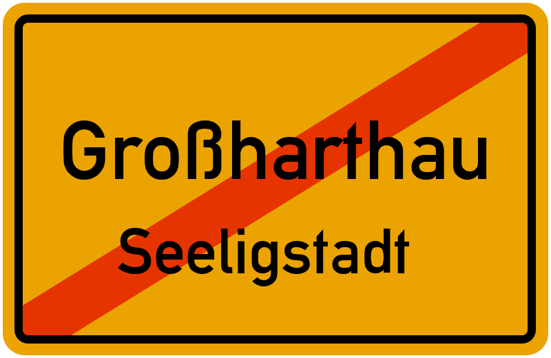 Ortsschild Großharthau