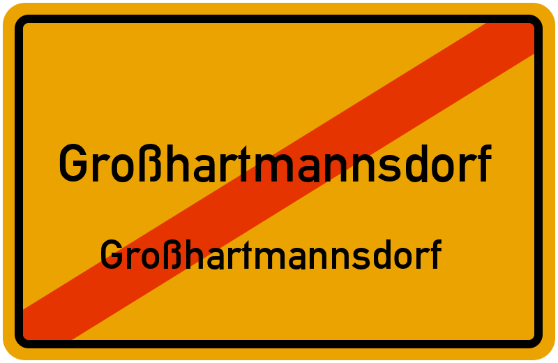 Ortsschild Großhartmannsdorf