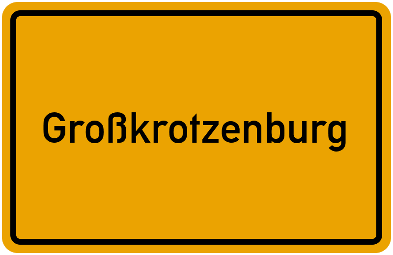 Ortsschild Großkrotzenburg