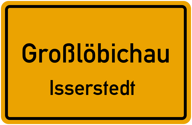 Ortsschild Großlöbichau