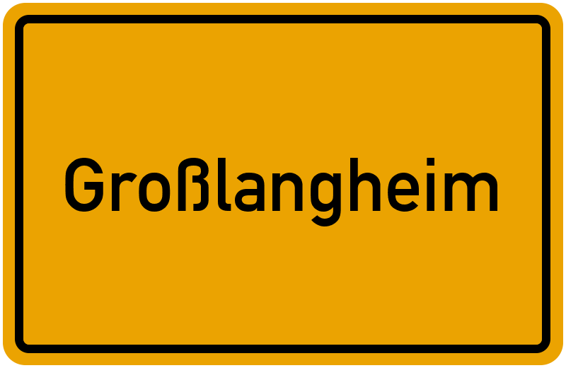 Ortsschild Großlangheim