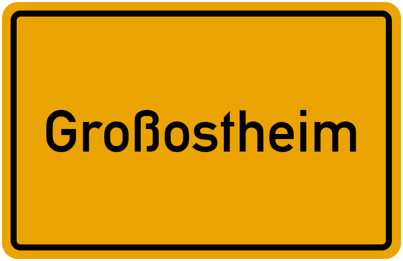Ortsschild Großostheim