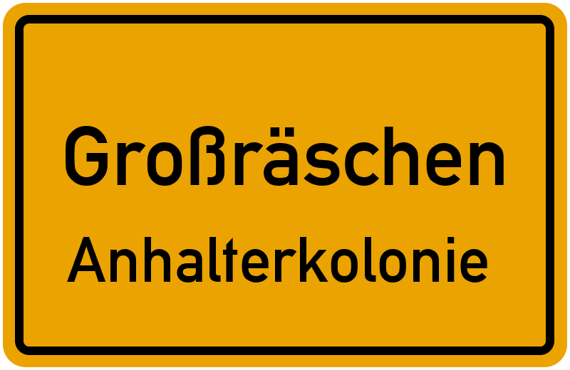 Ortsschild Großräschen